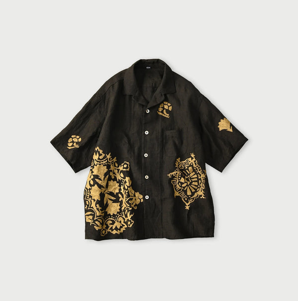 45R Linen Foil Lei Lei Shirt Men