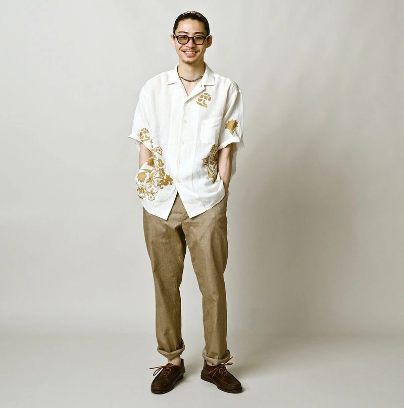 45R Linen Foil Lei Lei Shirt Men - Image 4