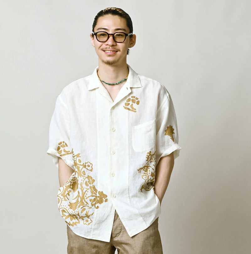45R Linen Foil Lei Lei Shirt Men - Image 5