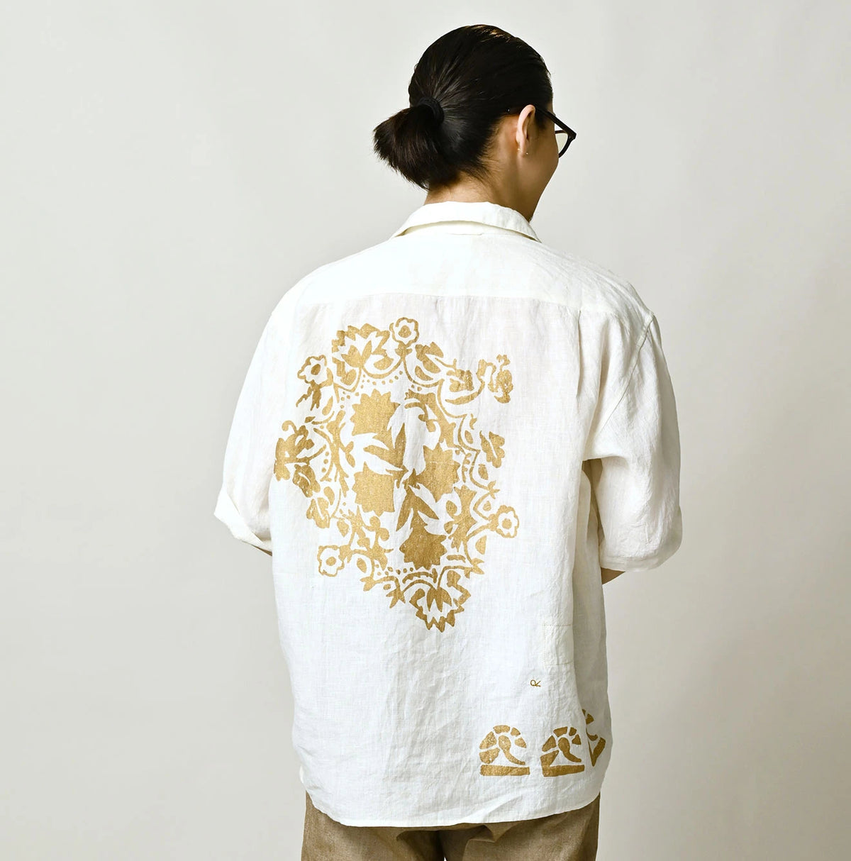 45R Linen Foil Lei Lei Shirt Men