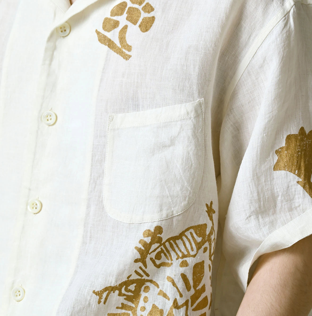 45R Linen Foil Lei Lei Shirt Men - Image 9