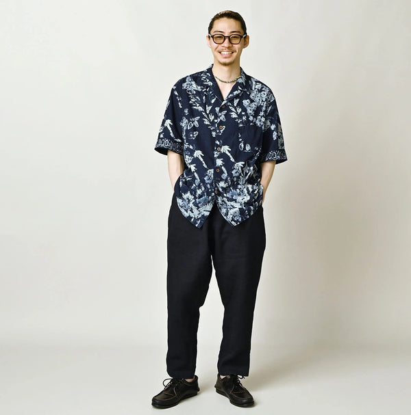 45R Indigo Palampore Lei Lei Shirt Men