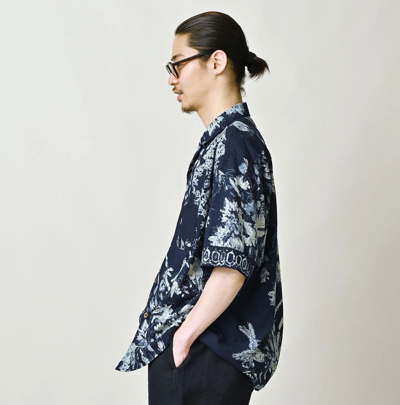 45R Indigo Palampore Lei Lei Shirt Men - Image 4