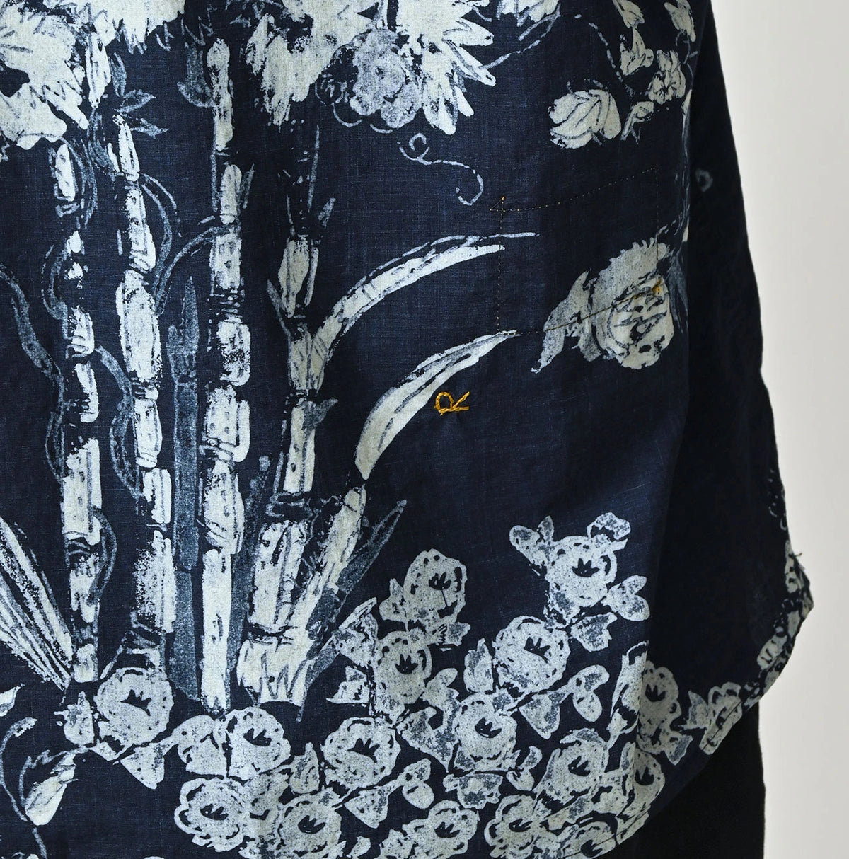 45R Indigo Palampore Lei Lei Shirt Men