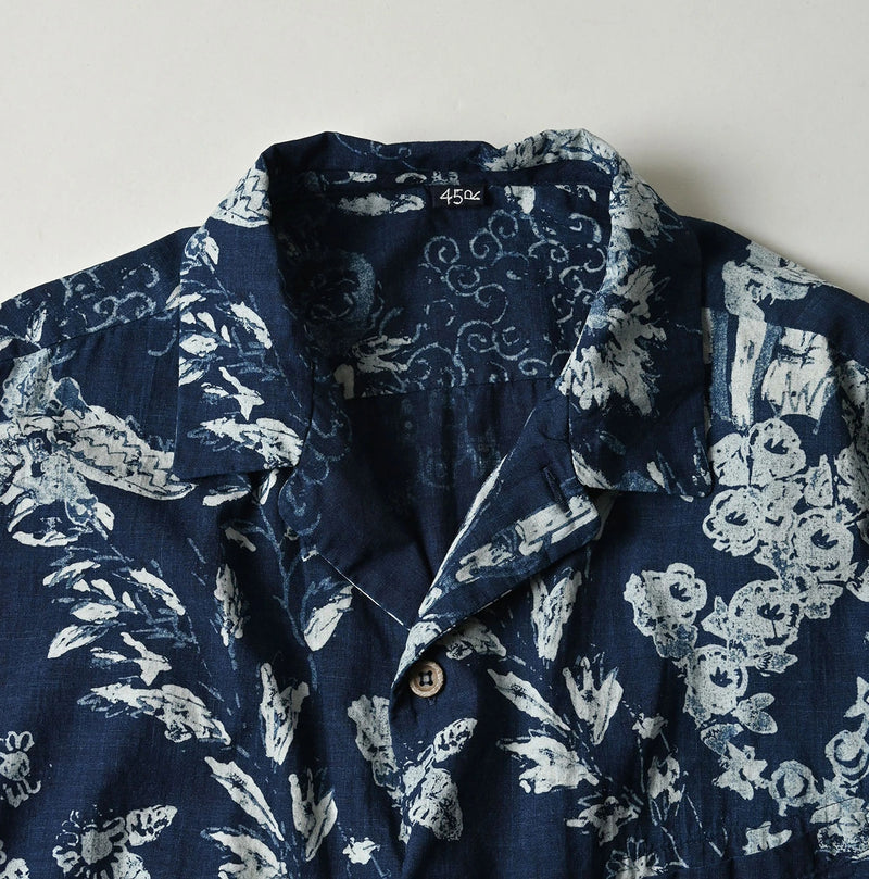 45R Indigo Palampore Lei Lei Shirt Men - Image 11