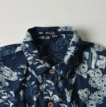 45R Indigo Palampore Lei Lei Shirt Men