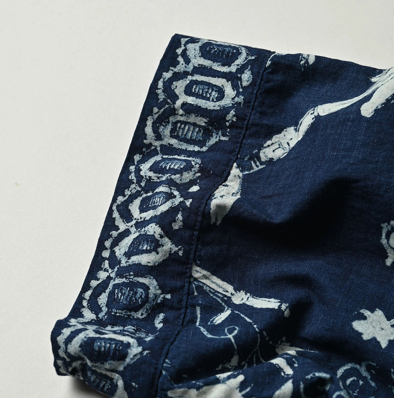 45R Indigo Palampore Lei Lei Shirt Men