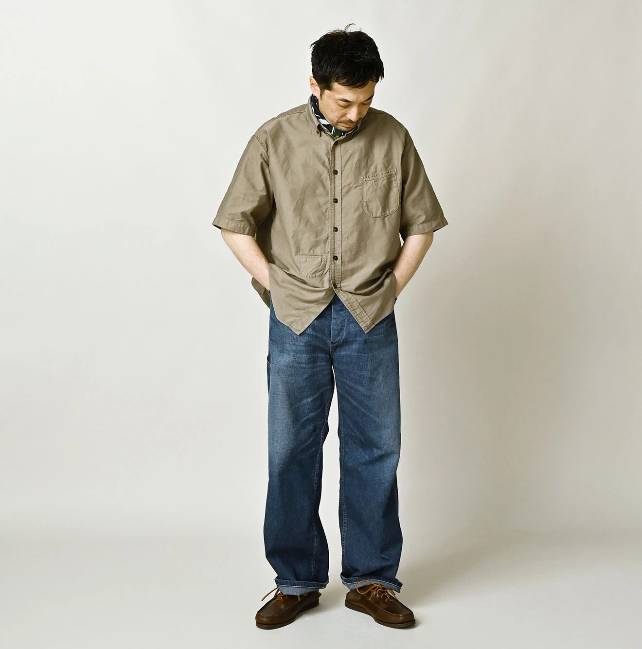 45R Yoko Sateen Ocean Short Sleeve Shirt Men - Image 4