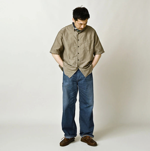 45R Yoko Sateen Ocean Short Sleeve Shirt Men