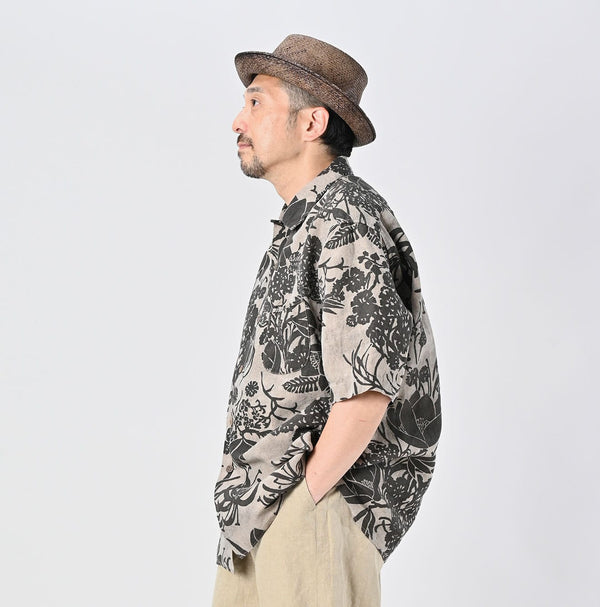 45R Linen Lotus Lei Lei Shirt Men