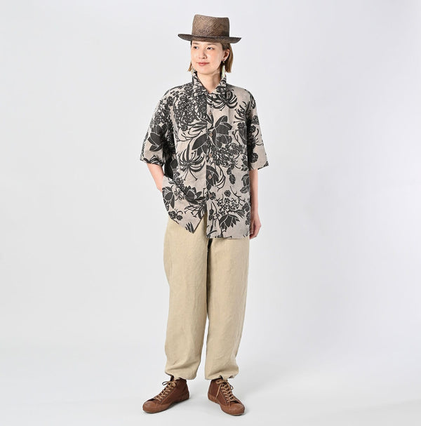 45R Linen Lotus Lei Lei Shirt Men