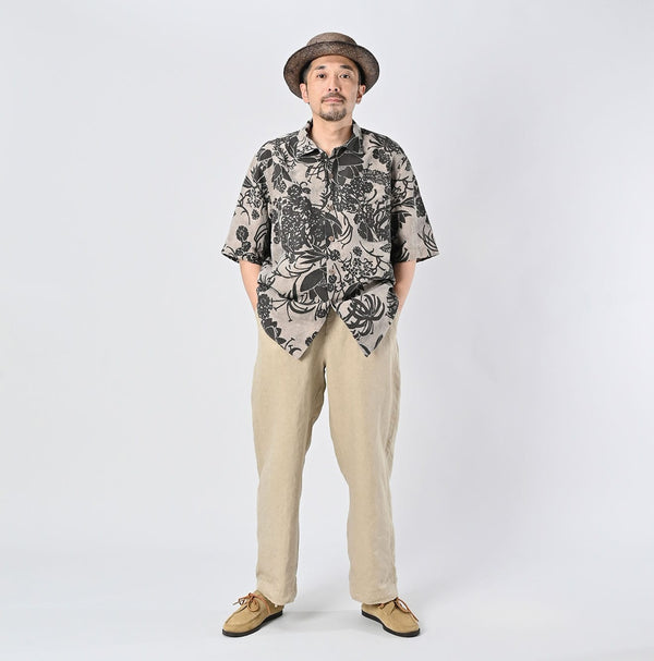45R Linen Lotus Lei Lei Shirt Men