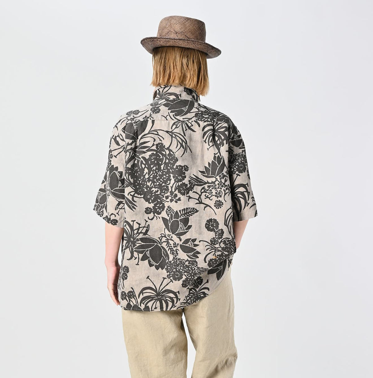 45R Linen Lotus Lei Lei Shirt Men