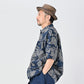 45R Indigo Linen Lotus Lei Lei Shirt Men