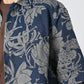 45R Indigo Linen Lotus Lei Lei Shirt Men
