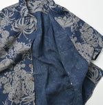 45R Indigo Linen Lotus Lei Lei Shirt Men