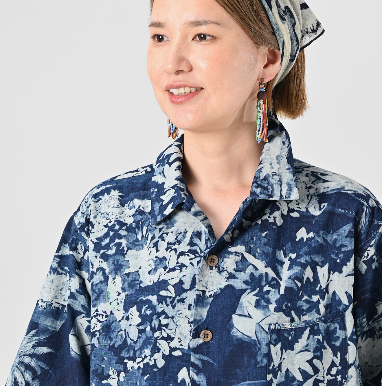 45R Indigo Irie Aloha Lei Lei Shirt Men - Image 10