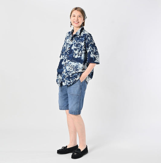 45R Indigo Irie Aloha Lei Lei Shirt Men