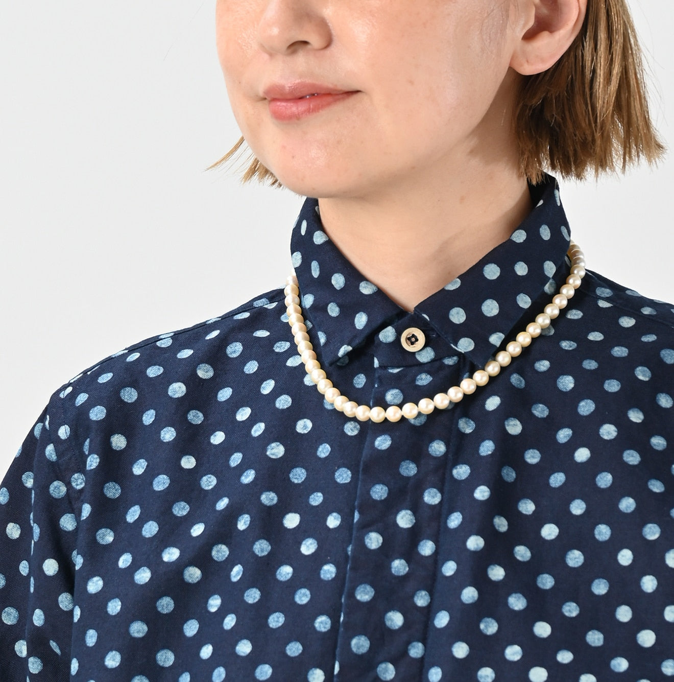 45R Indigo Supima Oxford 908 Dots Loafer Shirt - Image 10