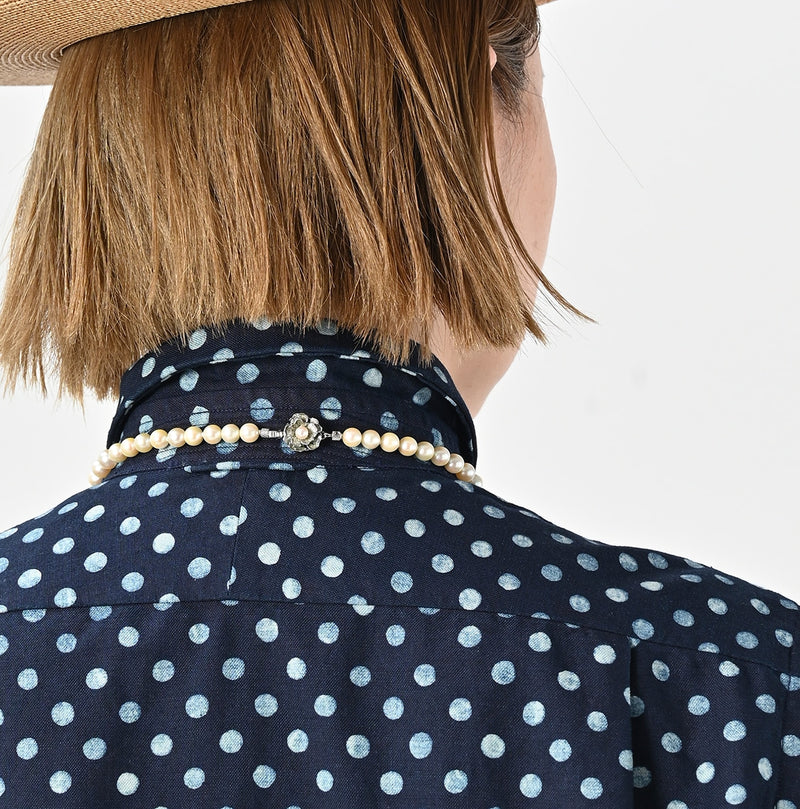 45R Indigo Supima Oxford 908 Dots Loafer Shirt - Image 12