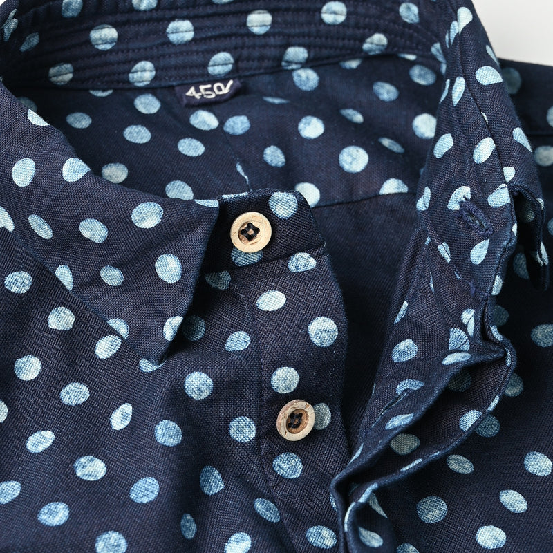 45R Indigo Supima Oxford 908 Dots Loafer Shirt - Image 15