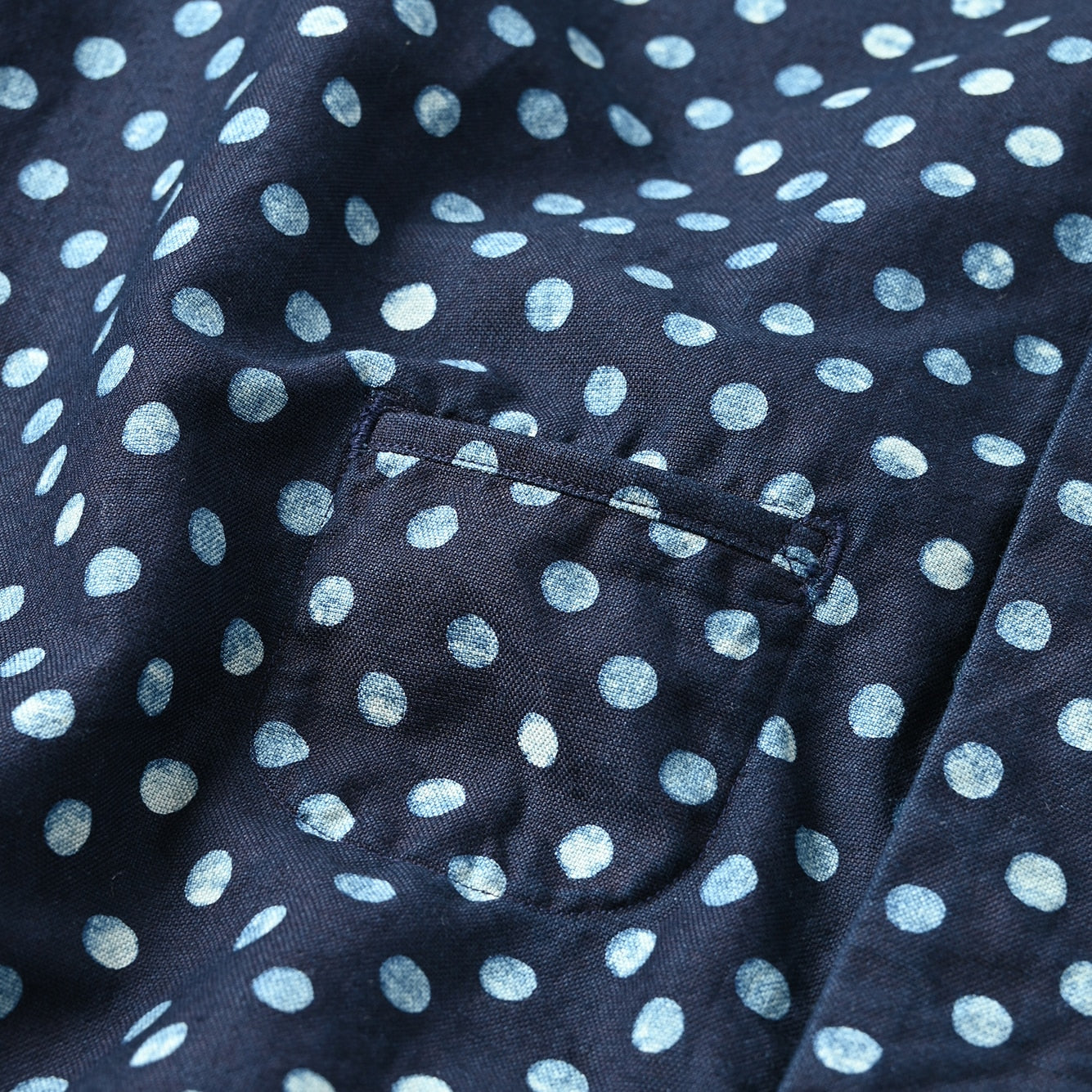 45R Indigo Supima Oxford 908 Dots Loafer Shirt - Image 16