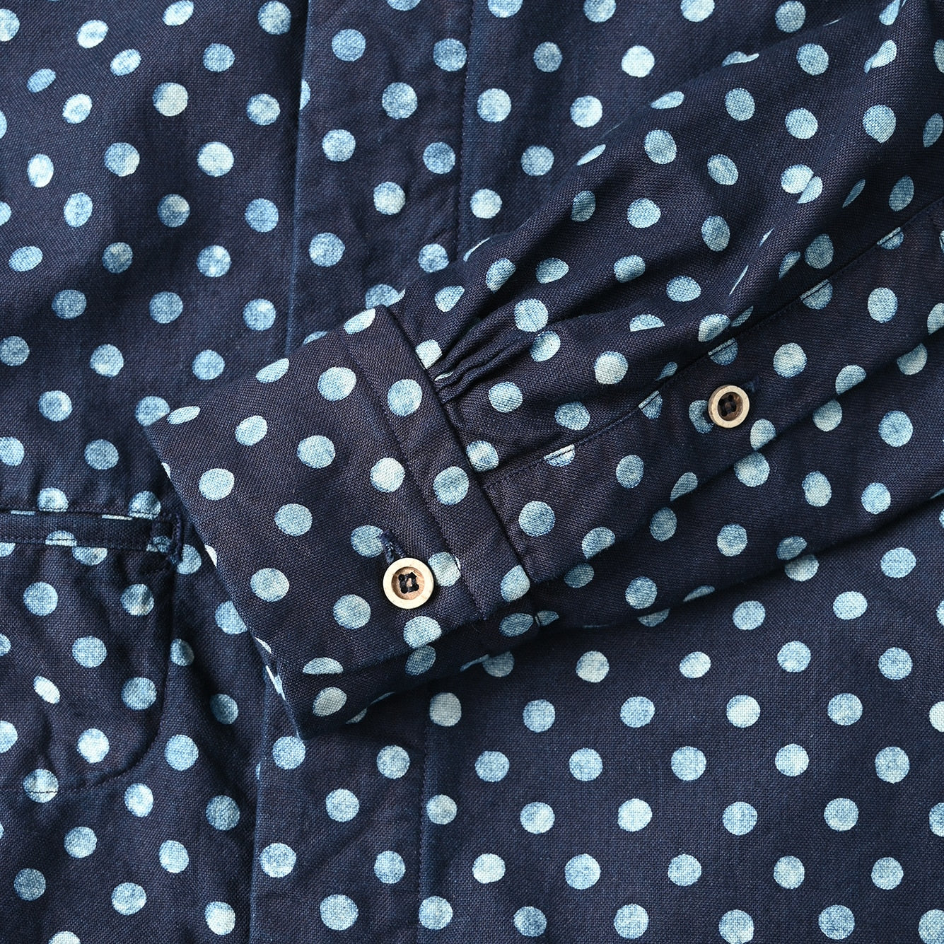 45R Indigo Supima Oxford 908 Dots Loafer Shirt