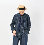 45R Indigo Supima Oxford 908 Dots Loafer Shirt