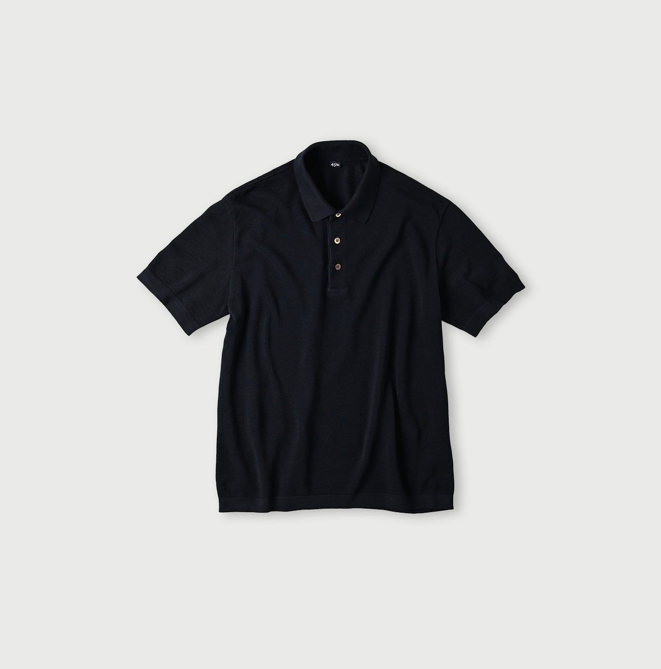 45R Indigo Pique Knit-sewn Polo - Image 1