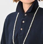 45R Indigo Pique Knit-sewn Polo