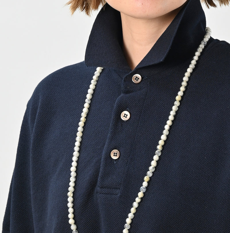 45R Indigo Pique Knit-sewn Polo - Image 10