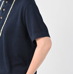 45R Indigo Pique Knit-sewn Polo