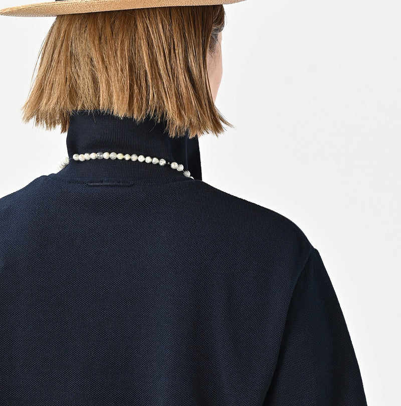 45R Indigo Pique Knit-sewn Polo - Image 12