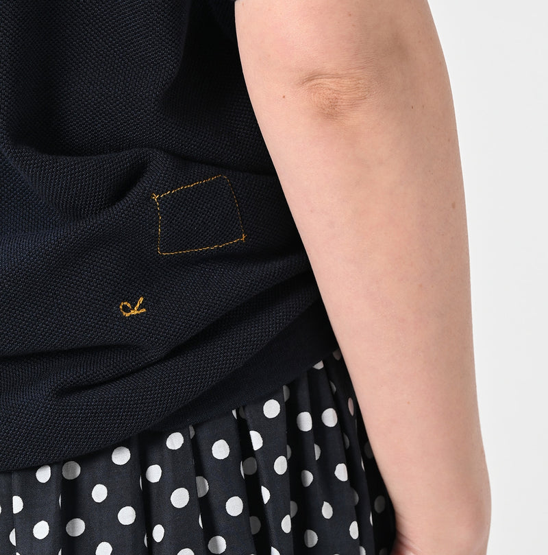 45R Indigo Pique Knit-sewn Polo - Image 13