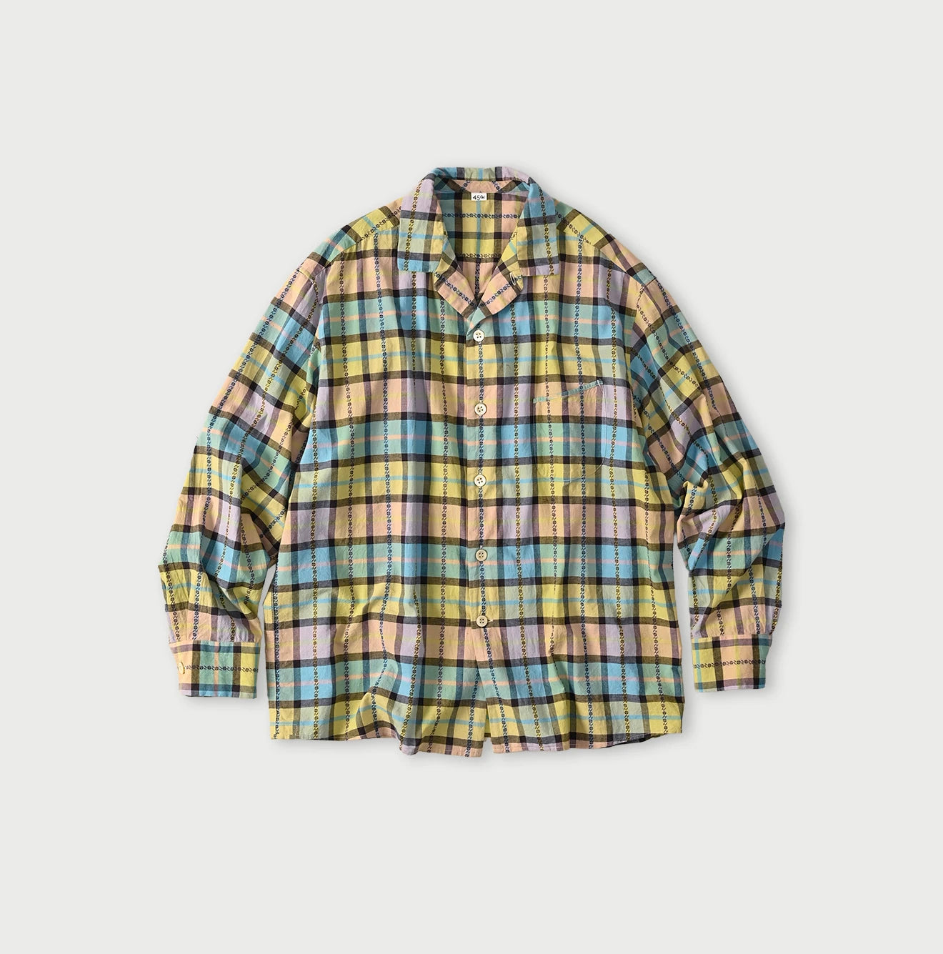 45R Khadi Dobby Open-Collar Shirt - Image 1