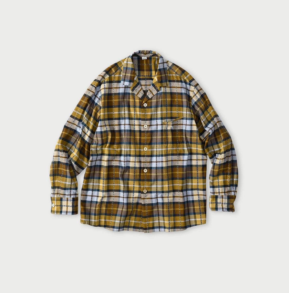 45R Khadi Dobby Open-Collar Shirt