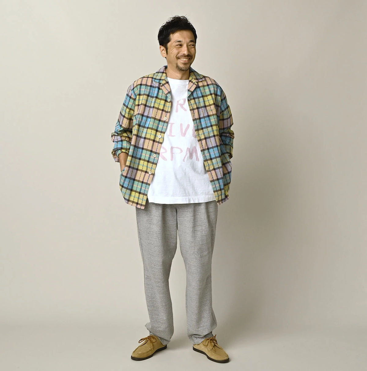 45R Khadi Dobby Open-Collar Shirt