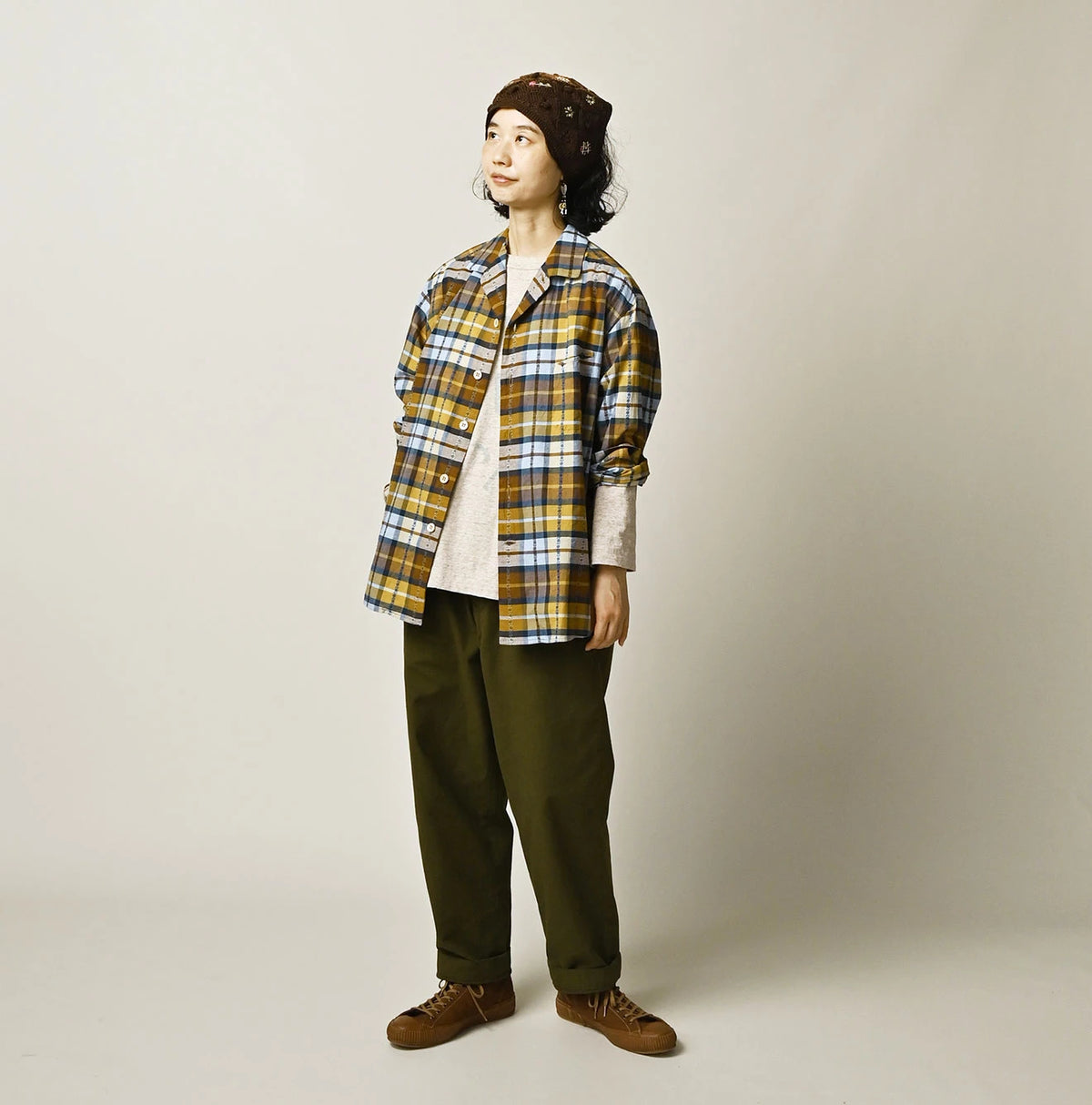 45R Khadi Dobby Open-Collar Shirt