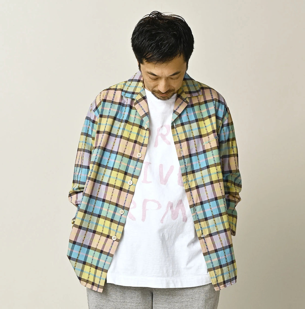 45R Khadi Dobby Open-Collar Shirt
