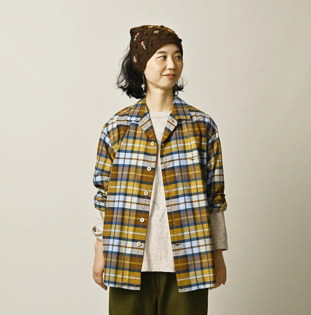 45R Khadi Dobby Open-Collar Shirt - Image 8