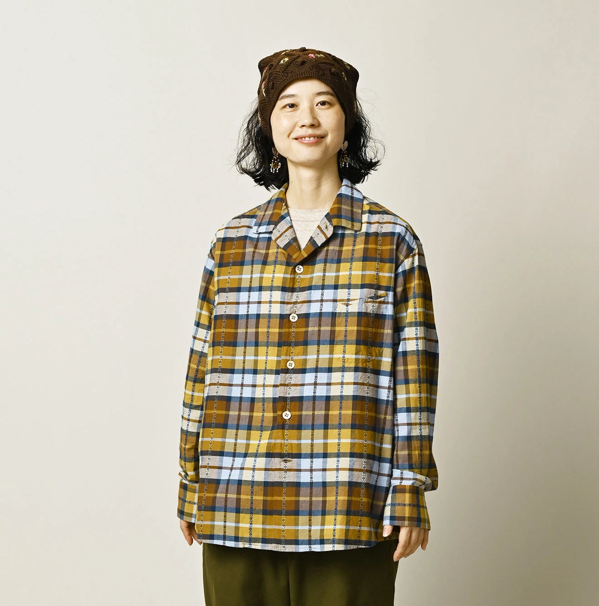 45R Khadi Dobby Open-Collar Shirt