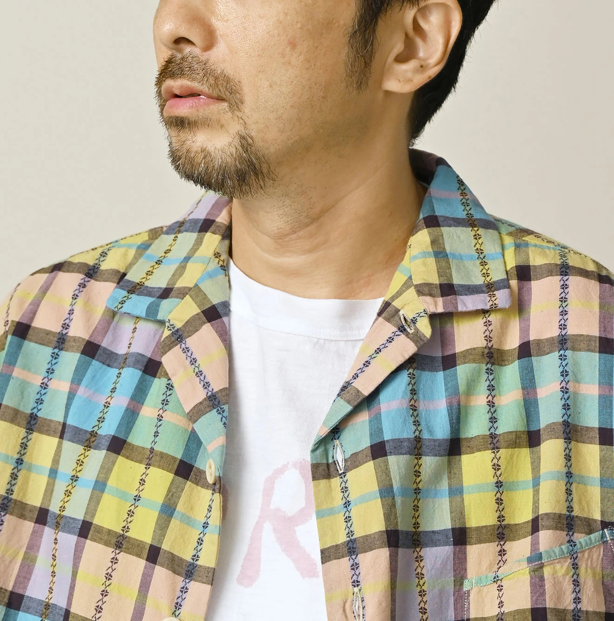 45R Khadi Dobby Open-Collar Shirt