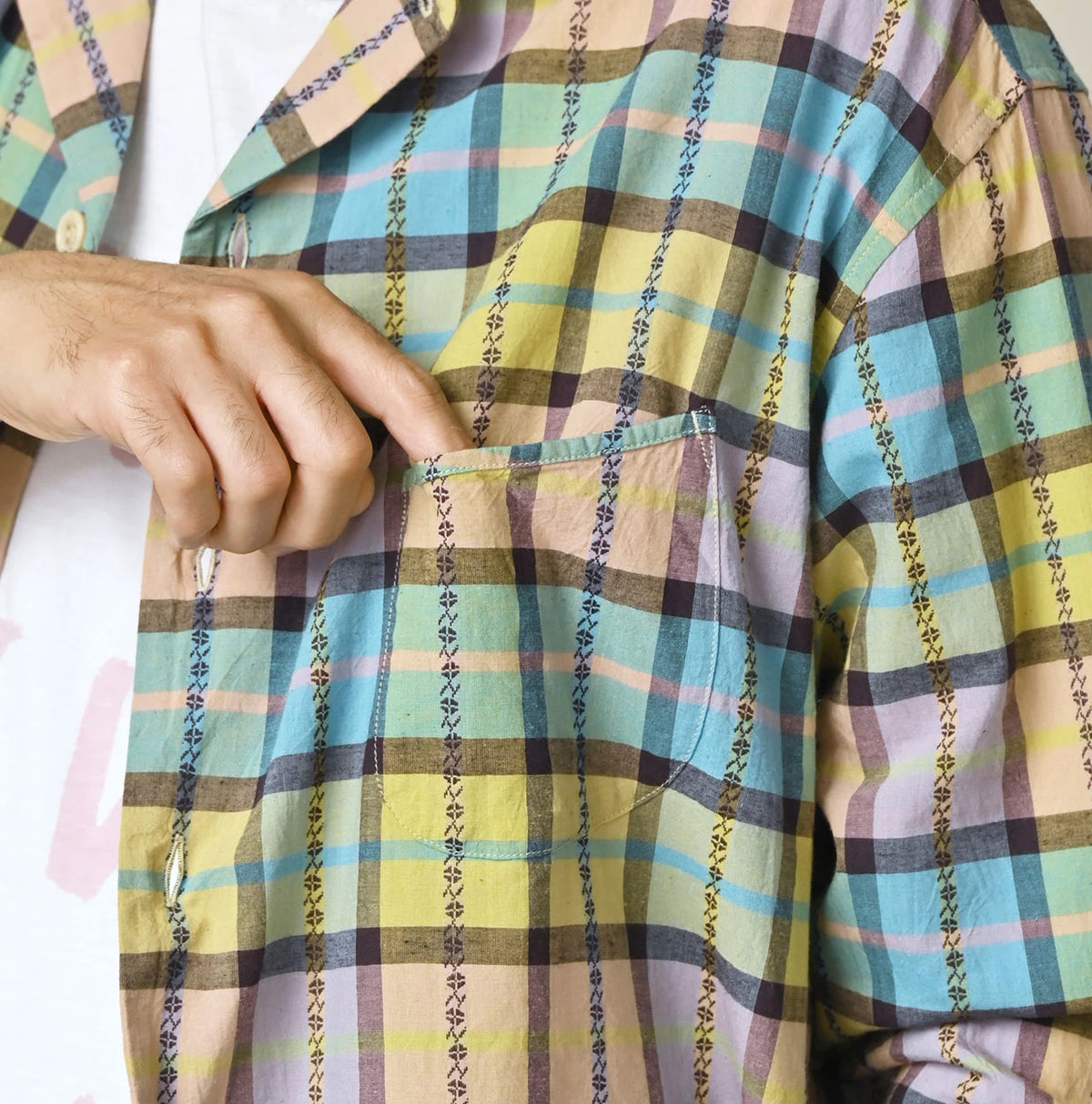 45R Khadi Dobby Open-Collar Shirt