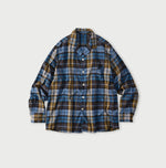 Ai Indigo Check Khadi Dobby Open-Collar Shirt