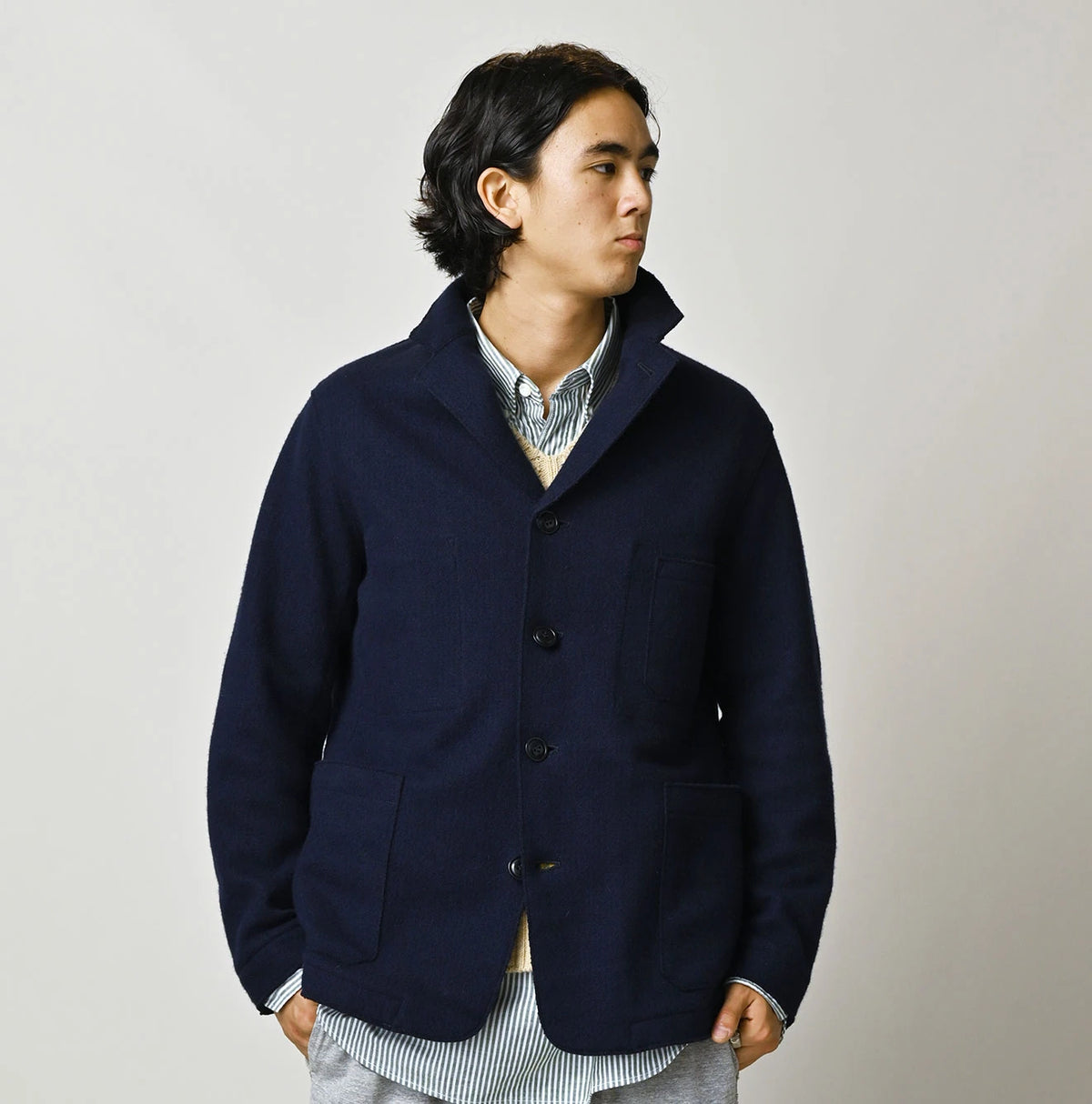 45R Jersey Melton Nimes Jacket - Image 8