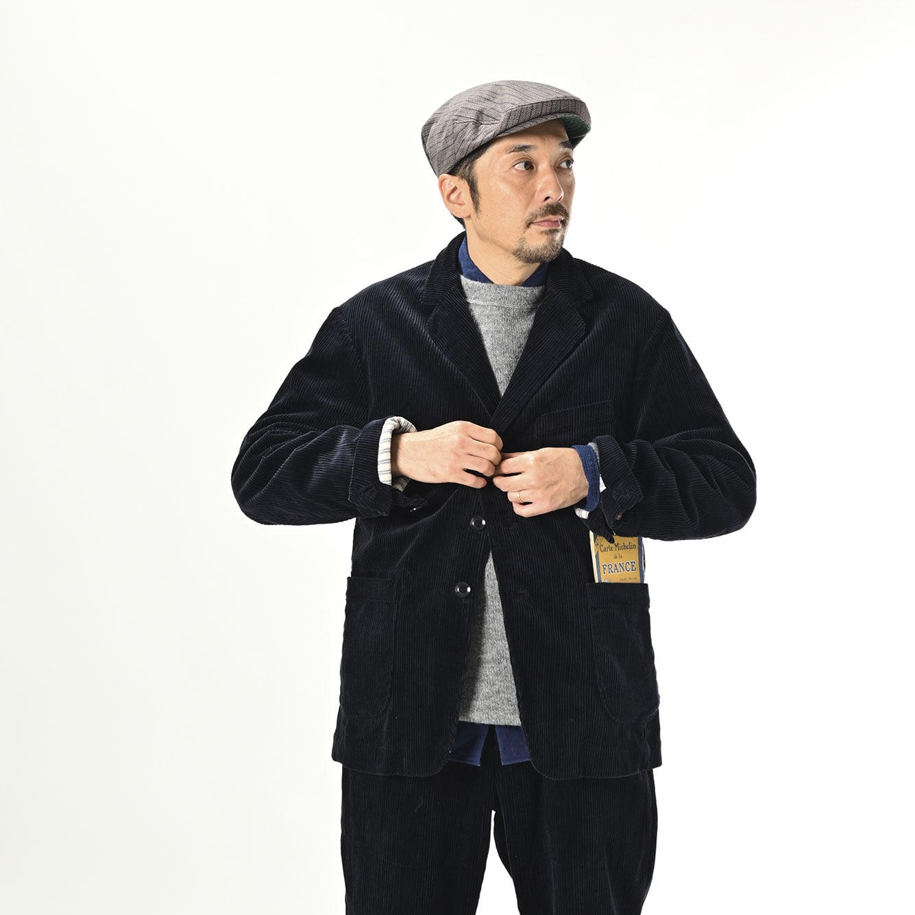 45R Selvage Corduroy Chigo Jacket Men