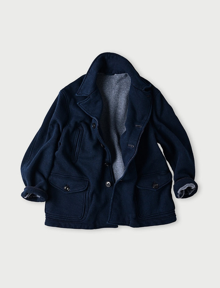 Indigo Hokkaido Cotton Fleece P-blouson