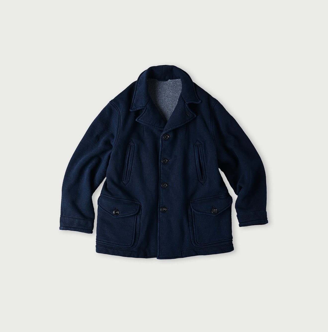 Indigo Hokkaido Cotton Fleece P-blouson