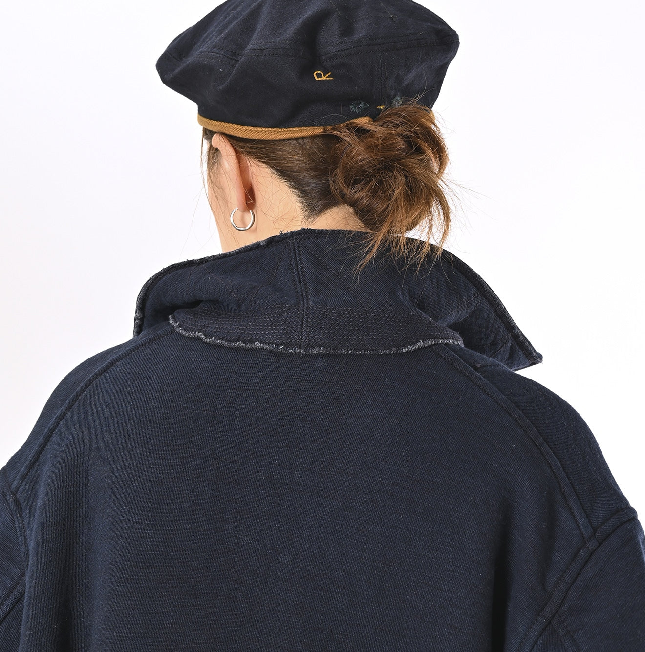 45R Indigo Hokkaido Cotton Fleece P-blouson Men