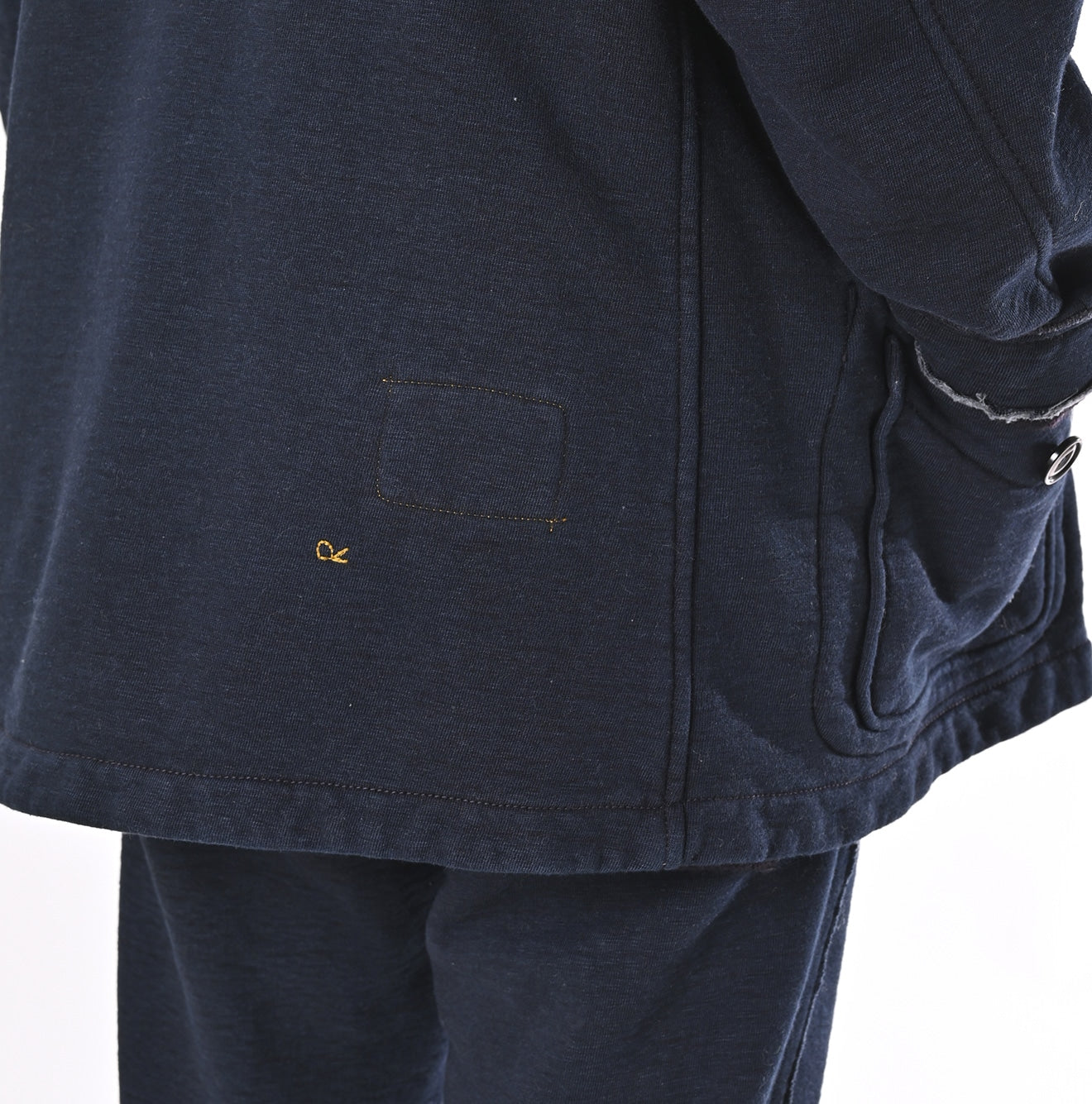 45R Indigo Hokkaido Cotton Fleece P-blouson Men